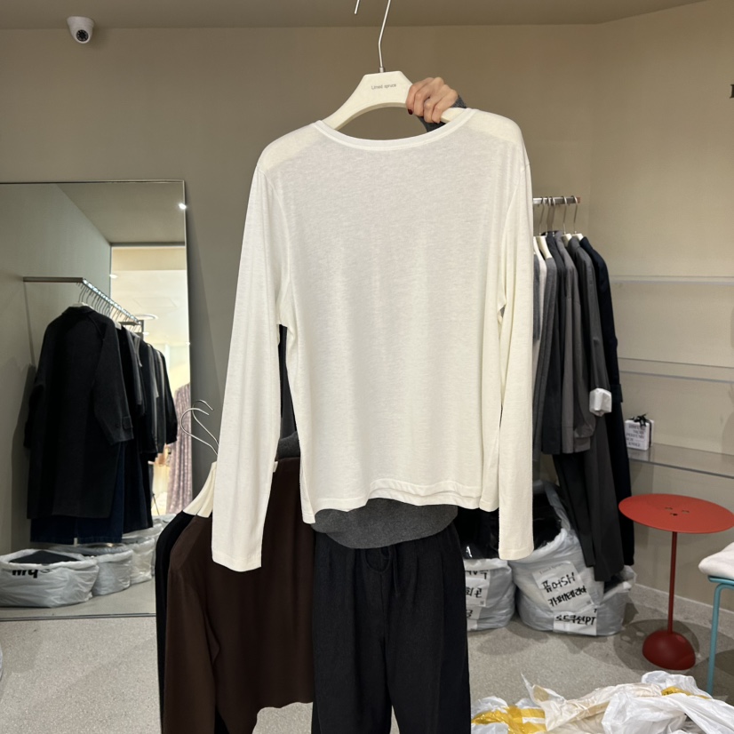 LIMED SPRUCE韓國直郵㊣女裝新品25秋冬人氣長袖T恤羊絨棉LIMED SPRUCE長袖T恤