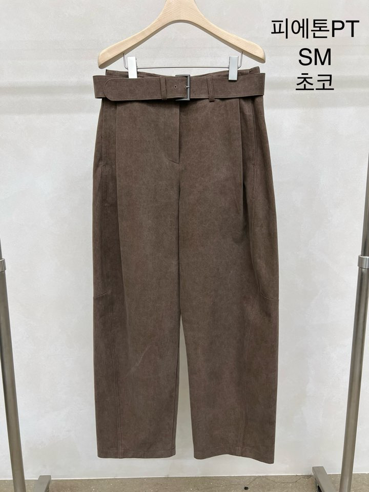 LAKE-A韓國代購㊣女士新品職業真品時尚人氣25秋冬休閑褲含腰帶Lake side休閑褲