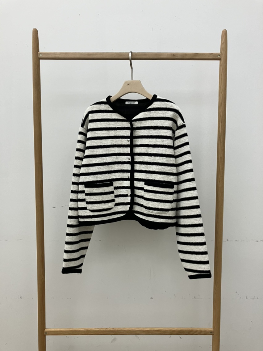 B_GARDER東大門㊣實拍女裝新品熱賣真品推薦休閑職業夾克條紋B.GARDER夾克