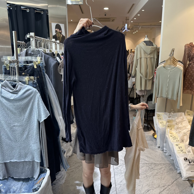 CHEAP-CHIC東大門㊣代購女士新品推薦休閑真品長袖T恤長款CHEAP-CHIC/CHARLES THE SECOND長袖T恤