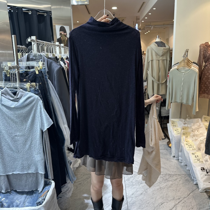CHEAP-CHIC東大門㊣代購女士新品推薦休閑真品長袖T恤長款CHEAP-CHIC/CHARLES THE SECOND長袖T恤圖色2