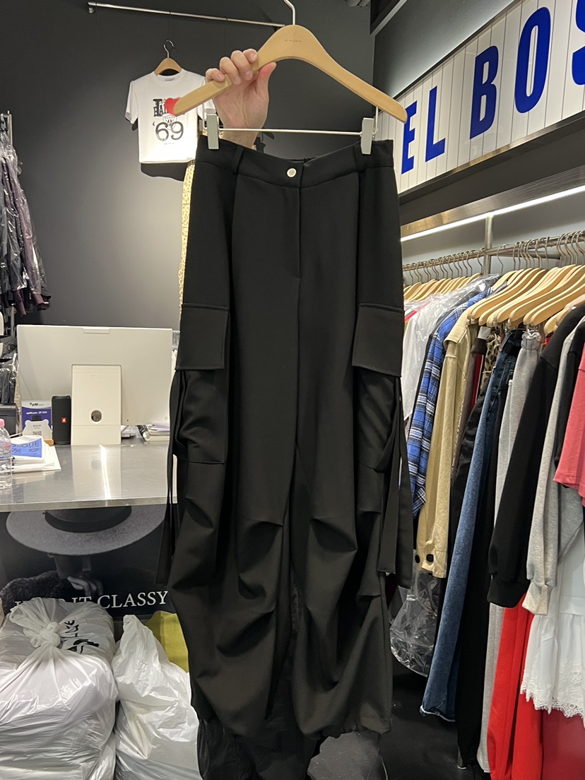 EL BOSQUE東大門㊣直郵女裝新品時尚推薦人氣職業休閑休閑褲EL BOSQUE休閑褲圖色2黑