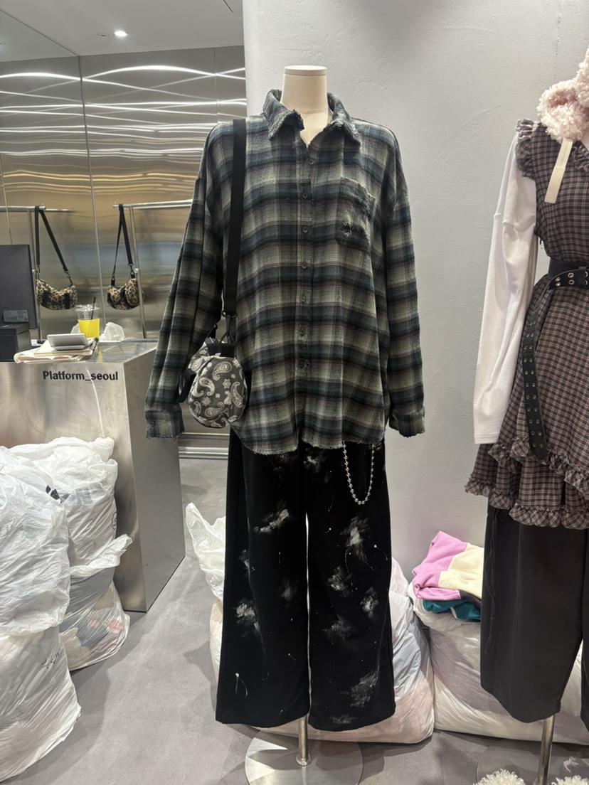 PLATFORM-L東大門㊣代購女裝新款真品休閑人氣熱賣襯衫蕾絲衫PLATFORM襯衫/蕾絲衫