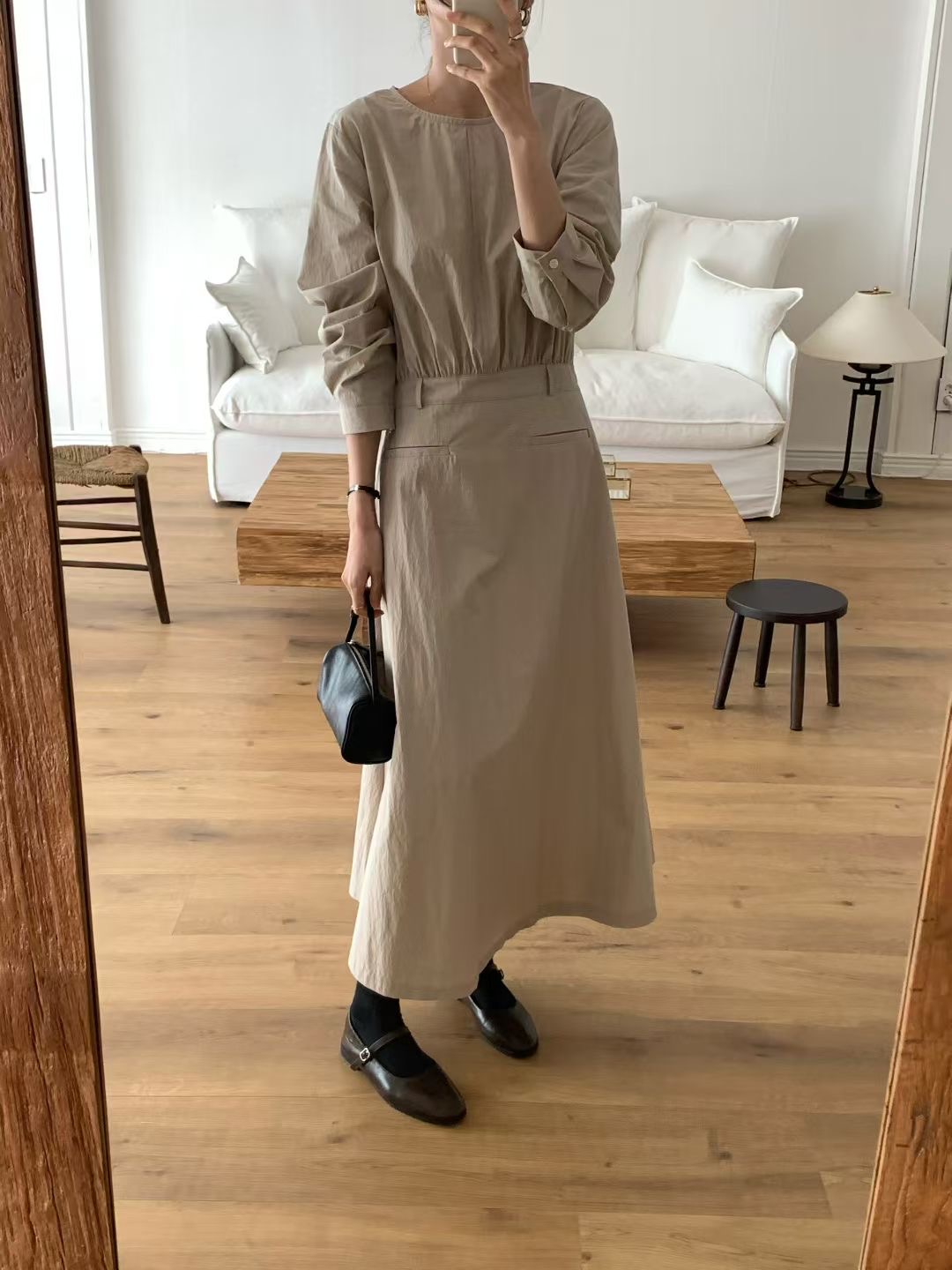RENOUVEAU東大門㊣實拍女裝新款熱賣時尚職業休閑推薦連衣裙RENOUVEAU連衣裙