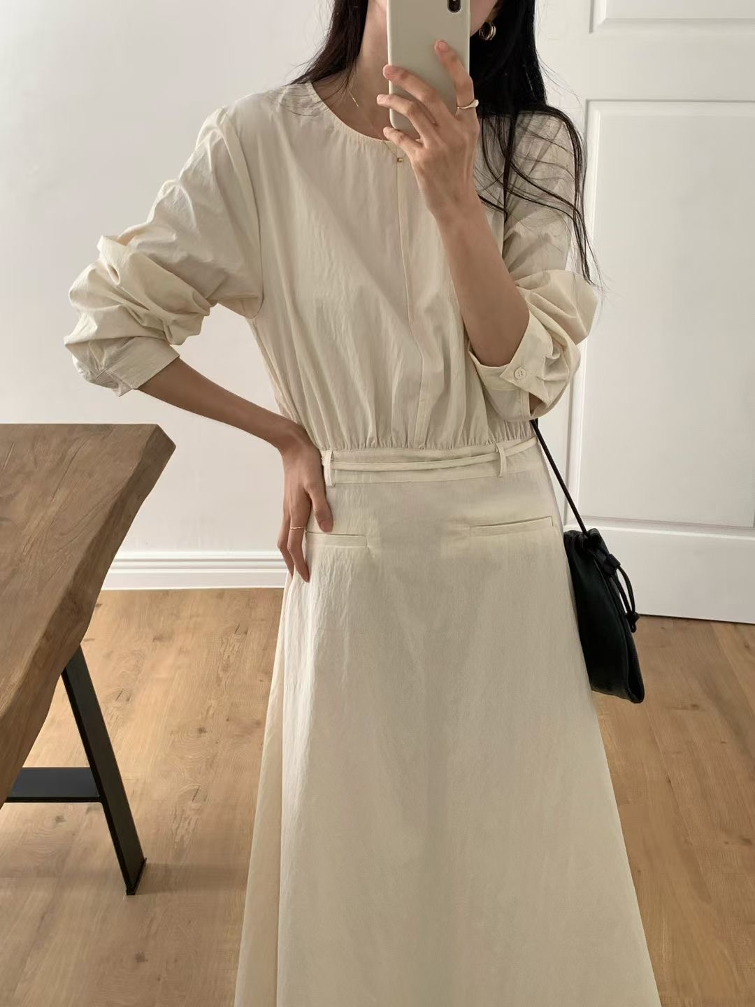 RENOUVEAU東大門㊣實拍女裝新款熱賣時尚職業休閑推薦連衣裙RENOUVEAU連衣裙