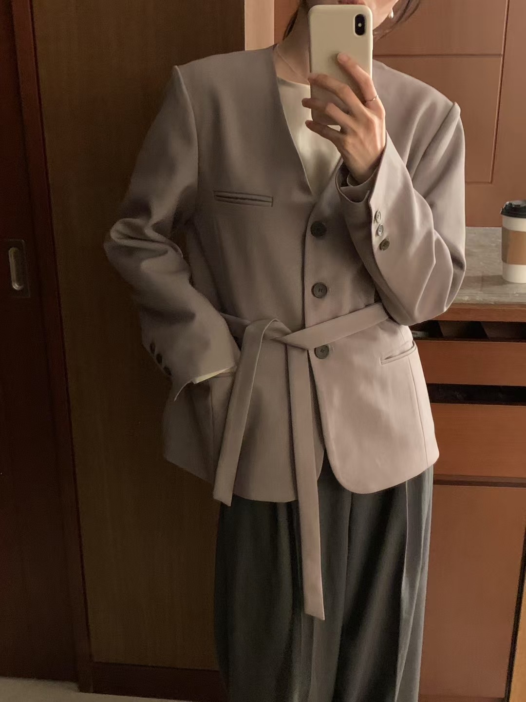 RENOUVEAU東大門㊣代購女裝新品人氣職業時尚25秋冬推薦夾克RENOUVEAU夾克