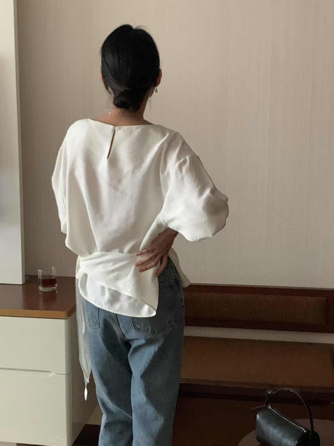 RENOUVEAU東大門㊣實拍女士新品25秋冬人氣熱賣職業襯衫蕾絲衫RENOUVEAU襯衫/蕾絲衫