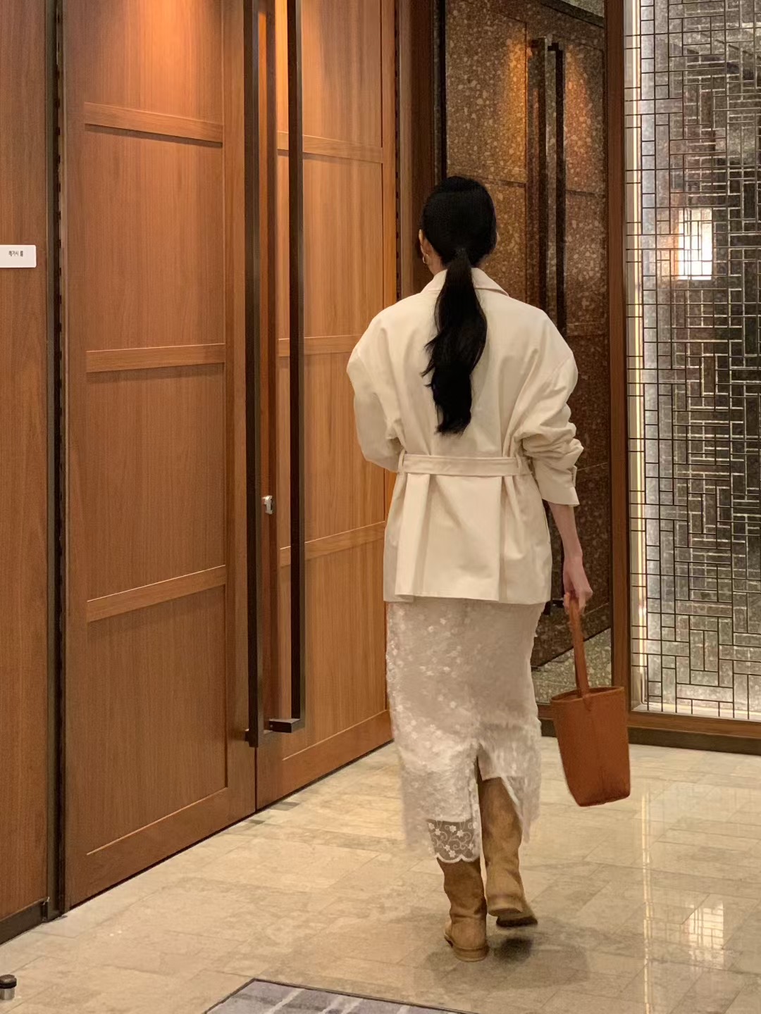 RENOUVEAU韓國直郵㊣女士新款時尚推薦人氣職業熱賣夾克含腰帶RENOUVEAU夾克