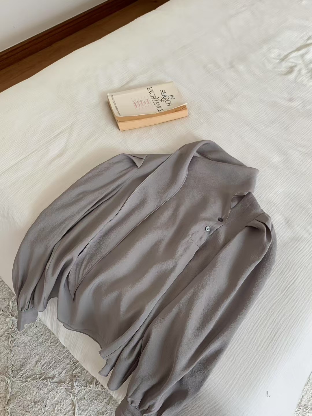RENOUVEAU韓國代購㊣女裝新款推薦人氣時尚25秋冬襯衫蕾絲衫紐扣RENOUVEAU襯衫/蕾絲衫圖色3