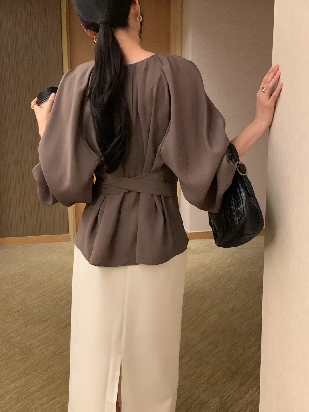 RENOUVEAU東大門㊣代購女士新款人氣時尚真品職業襯衫蕾絲衫RENOUVEAU襯衫/蕾絲衫
