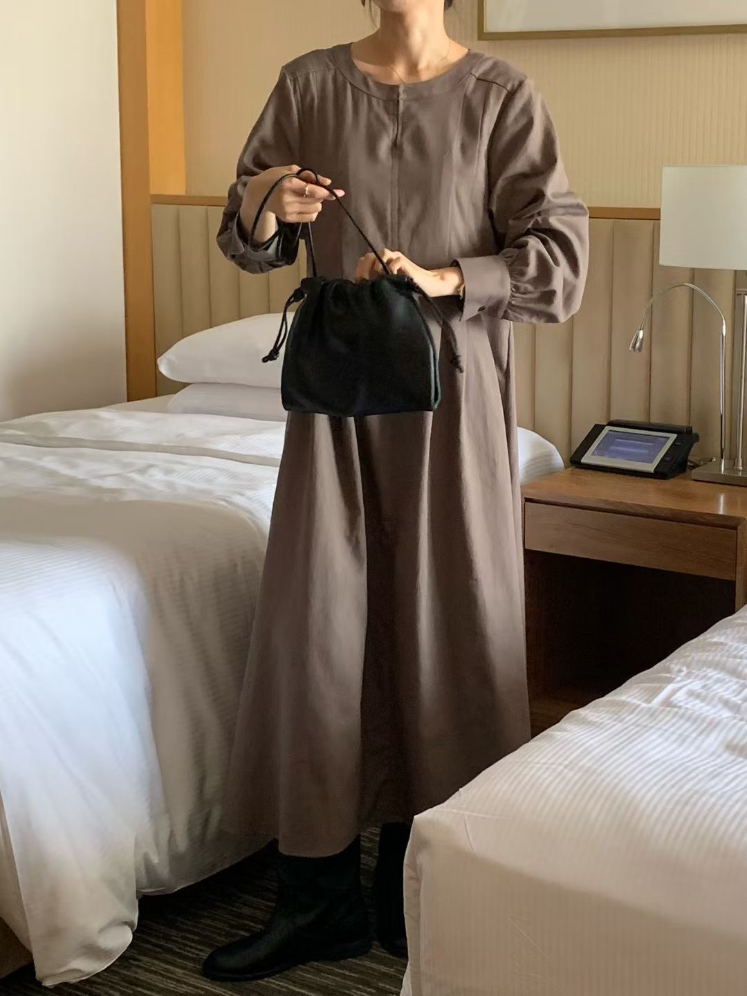 RENOUVEAU東大門㊣直郵女士新品人氣25秋冬熱賣時尚休閑連衣裙RENOUVEAU連衣裙