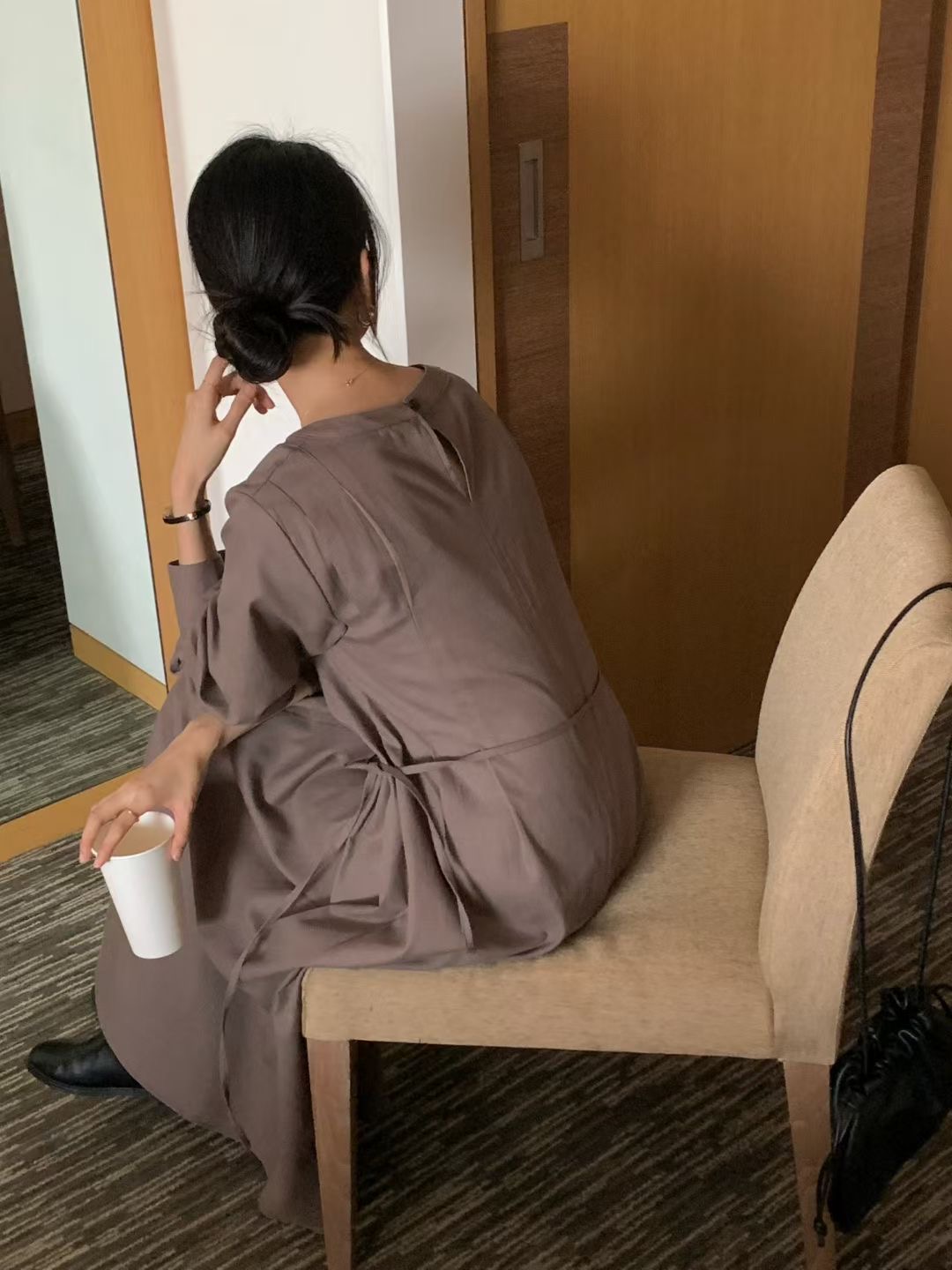 RENOUVEAU東大門㊣直郵女士新品人氣25秋冬熱賣時尚休閑連衣裙RENOUVEAU連衣裙