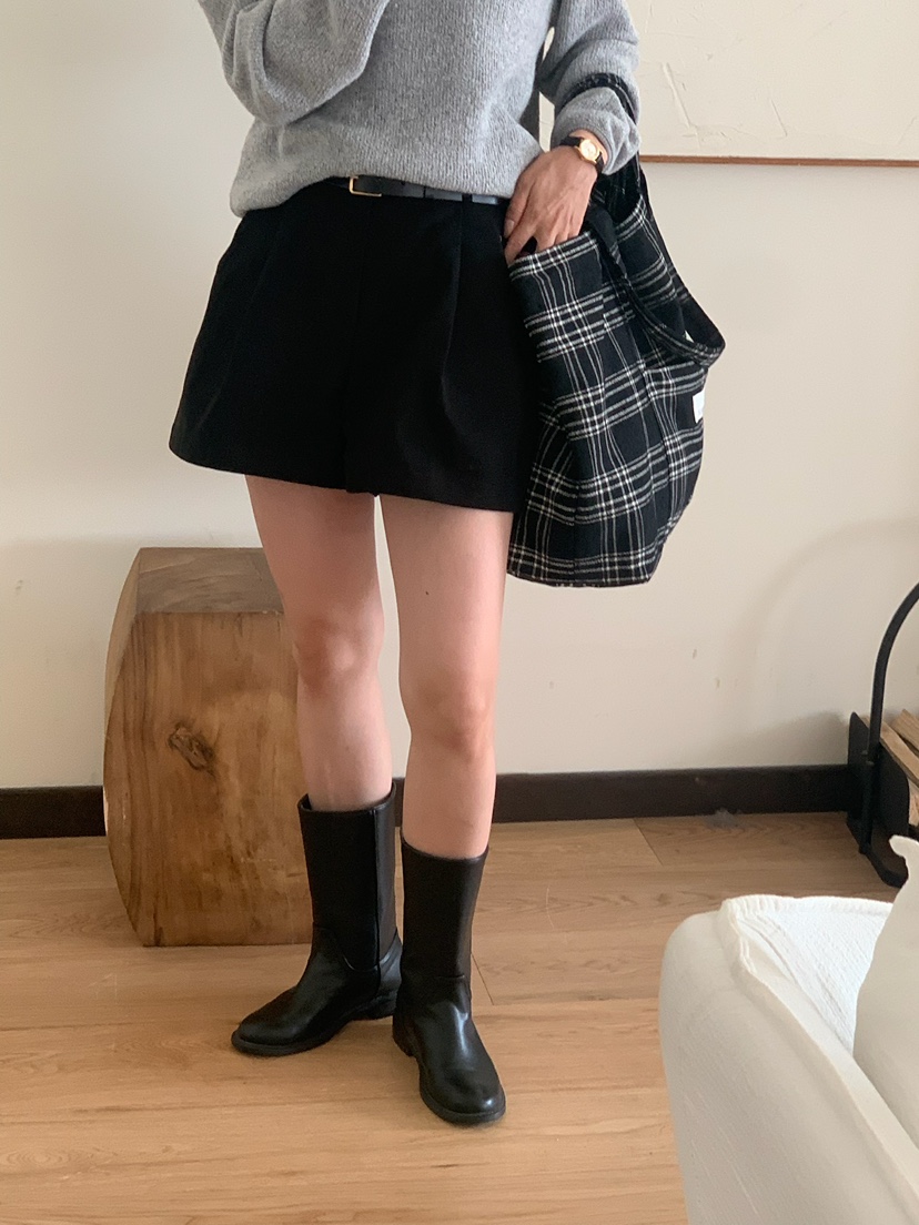 BLEECKER東大門㊣代購女裝新款休閑25秋冬熱賣職業推薦短褲BLEECKER短褲