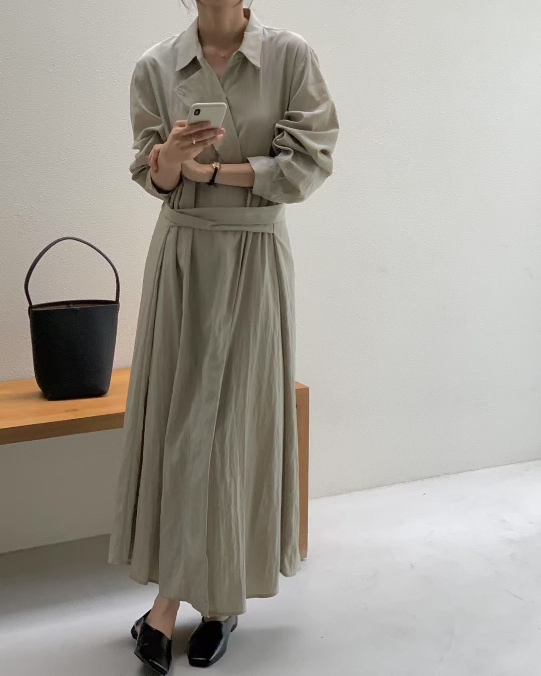 RENOUVEAU東大門㊣直郵女士新品人氣時尚熱賣25秋冬職業連衣裙RENOUVEAU連衣裙