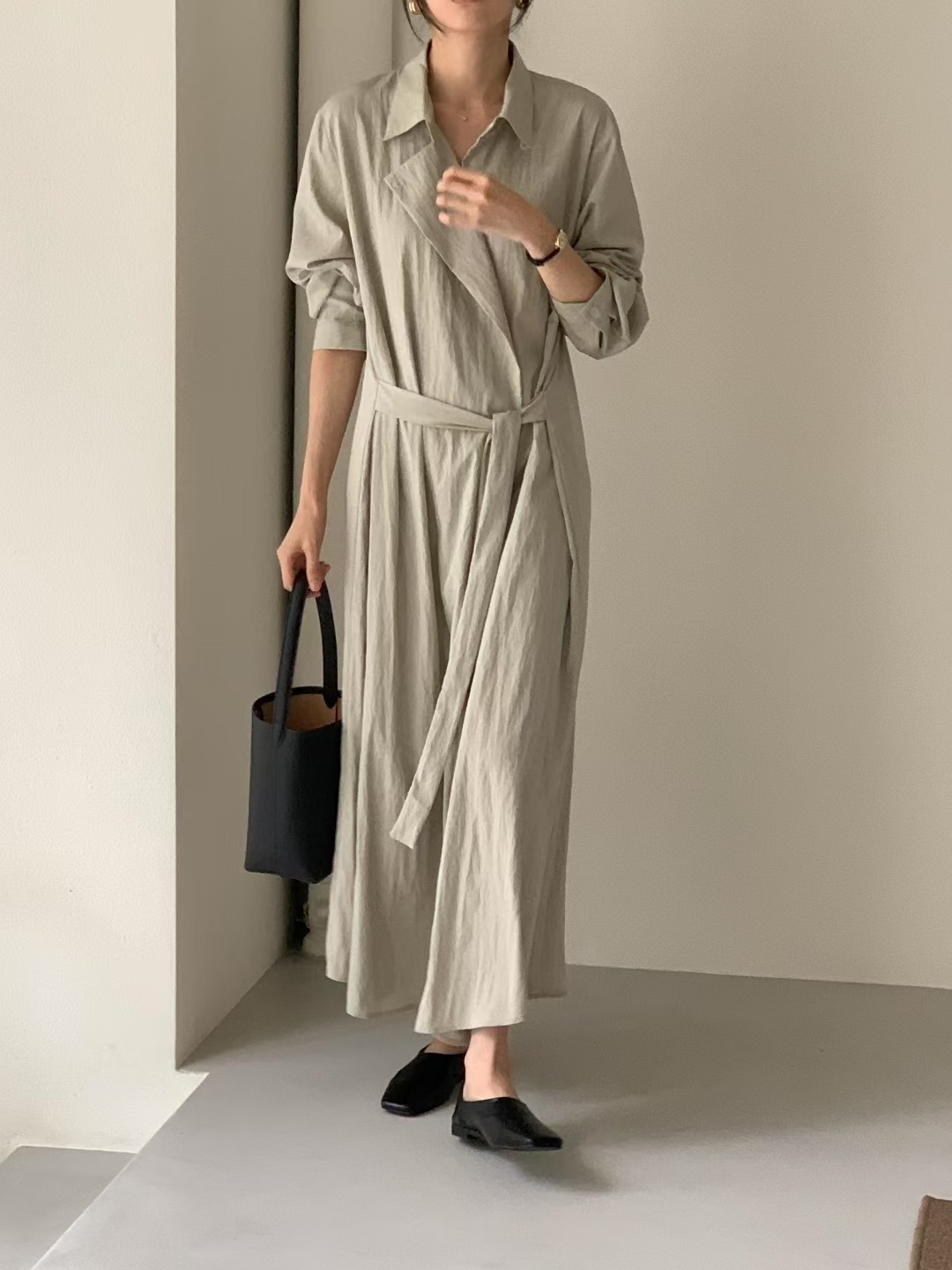 RENOUVEAU東大門㊣直郵女士新品人氣時尚熱賣25秋冬職業連衣裙RENOUVEAU連衣裙圖色2