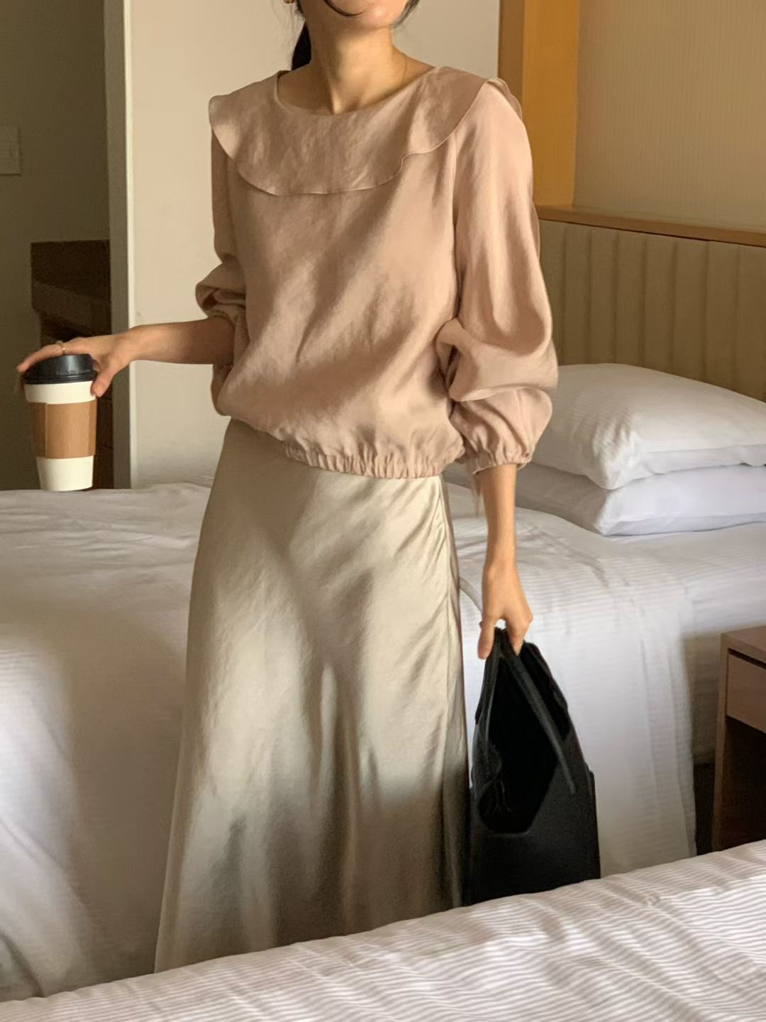 RENOUVEAU東大門㊣直郵女裝新品推薦真品25秋冬人氣襯衫蕾絲衫RENOUVEAU襯衫/蕾絲衫