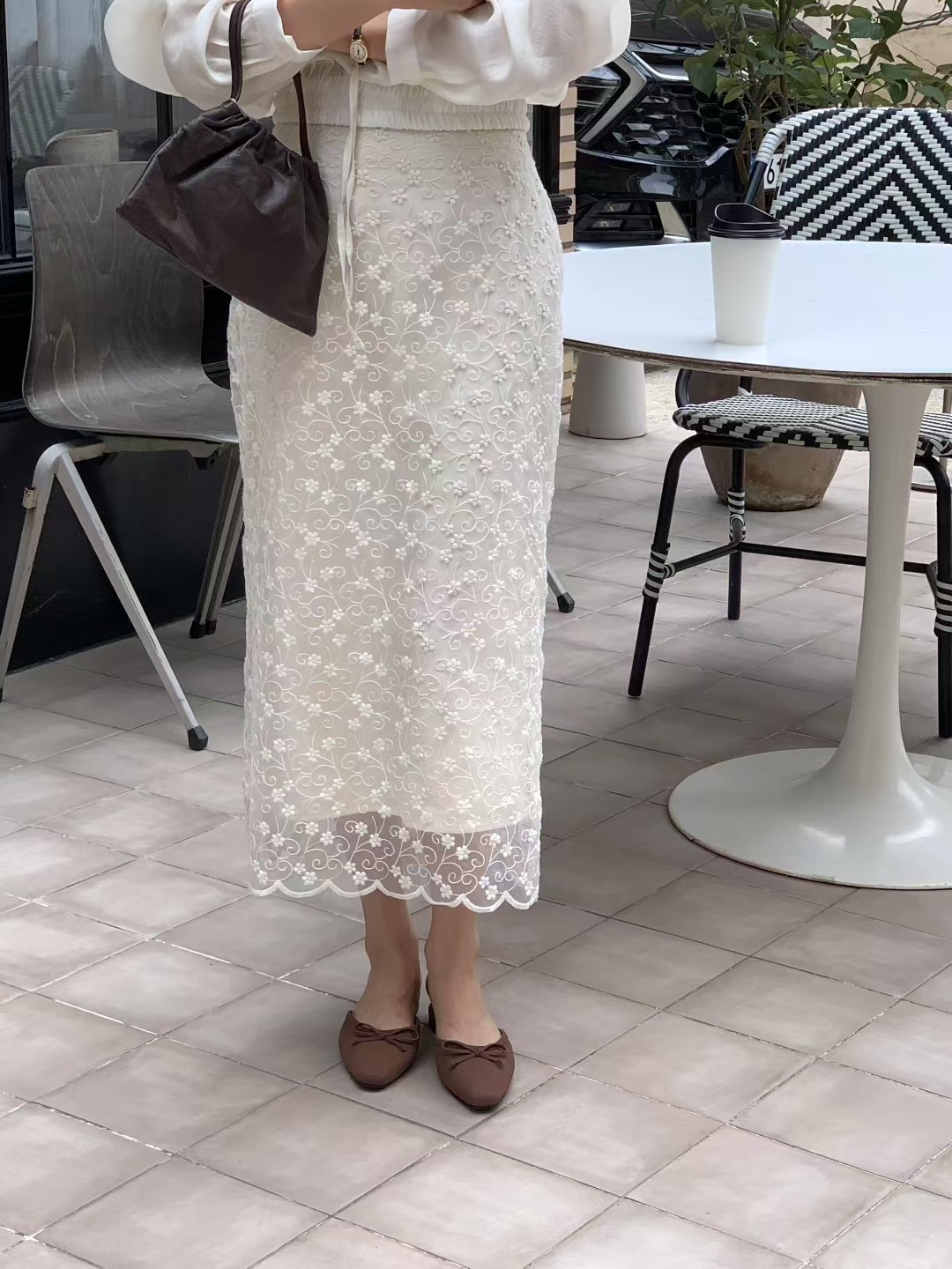 RENOUVEAU韓國代購㊣女士新品休閑時尚人氣職業熱賣25秋冬長裙RENOUVEAU長裙