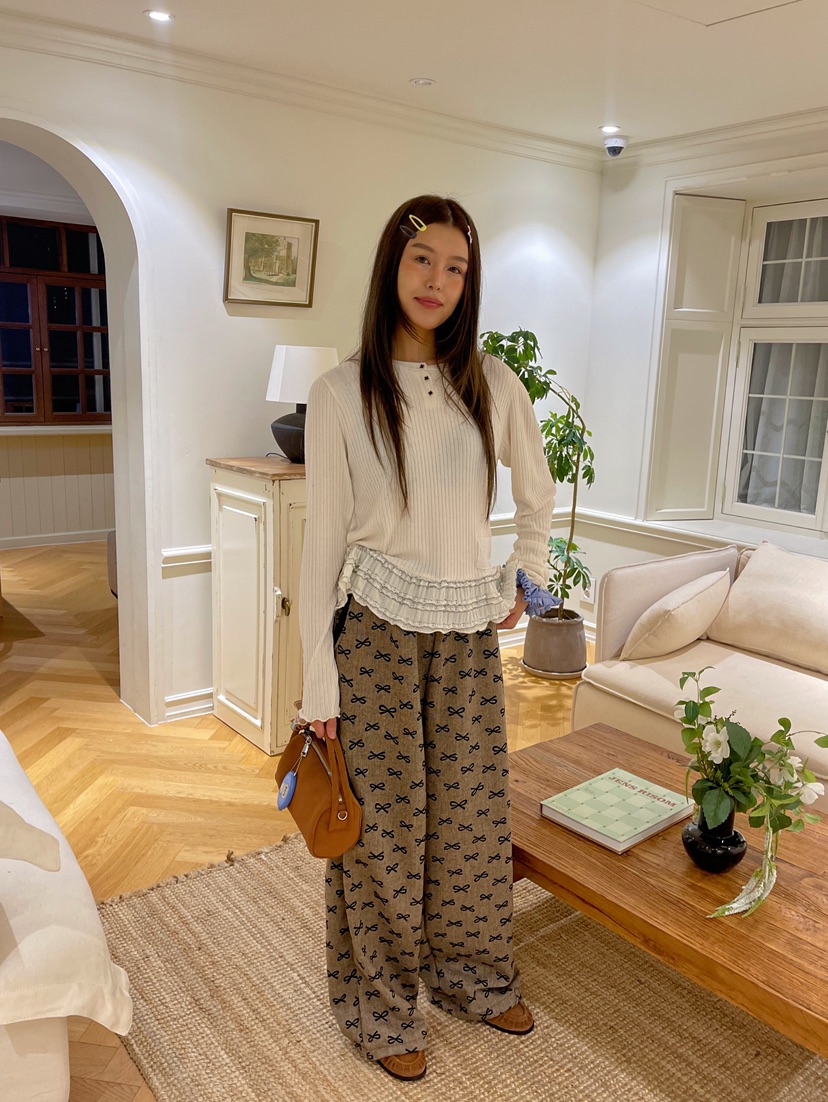 BOUTIQUE-L東大門㊣直郵女士新款25秋冬推薦時尚真品休閑褲BOUTIQUE-L休閑褲