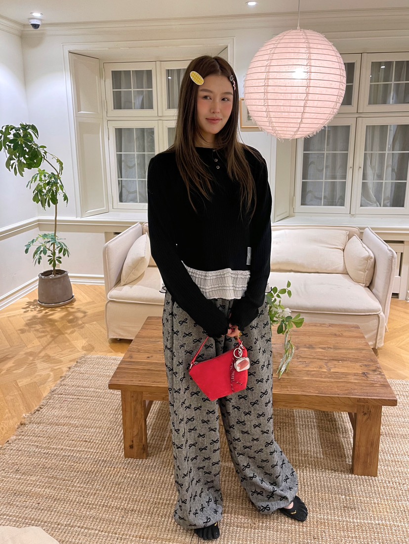 BOUTIQUE-L東大門㊣直郵女士新款25秋冬推薦時尚真品休閑褲BOUTIQUE-L休閑褲