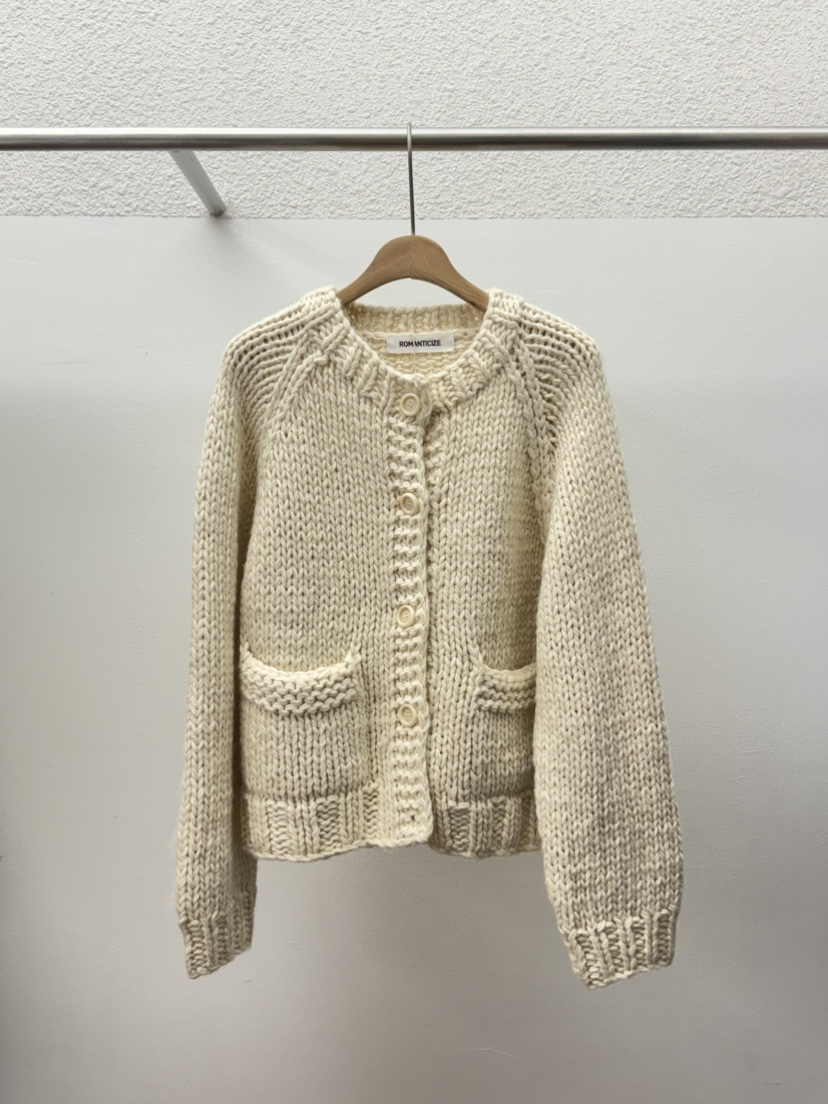 ROMANTICIZE東大門㊣代購女士新品25秋冬真品針織衫手工開衫ROMANTICIZE針織衫