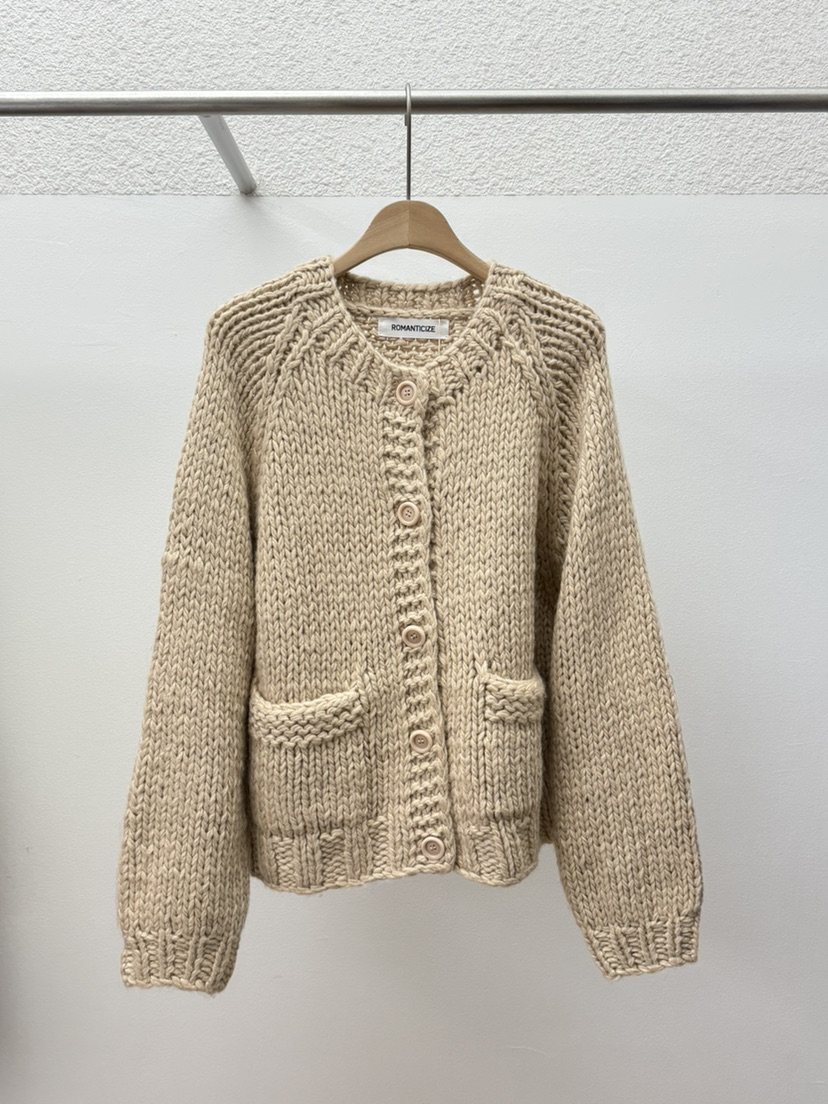 ROMANTICIZE東大門㊣代購女士新品25秋冬真品針織衫手工開衫ROMANTICIZE針織衫圖色2