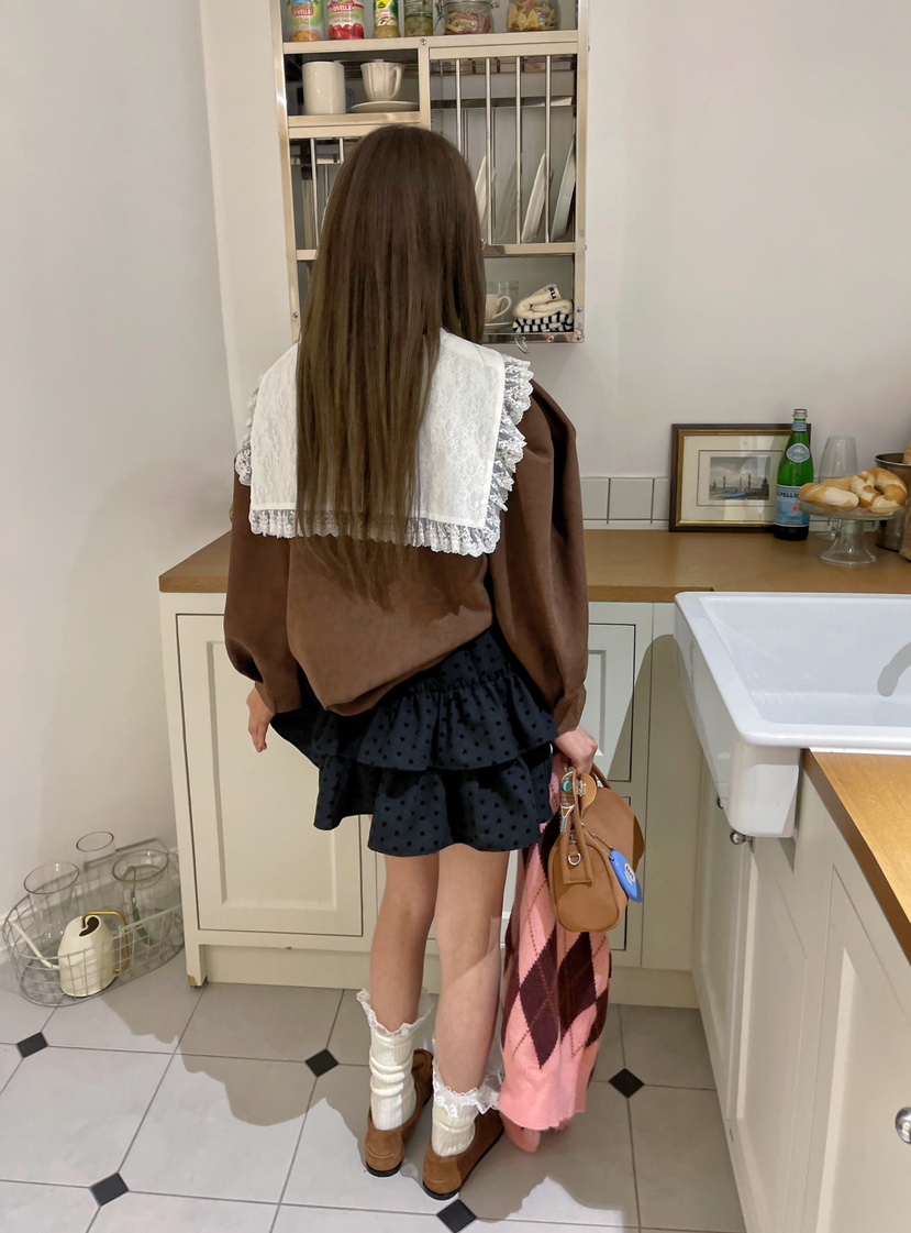 BOUTIQUE-L韓國代購㊣女裝新品熱賣休閑推薦人氣襯衫蕾絲衫BOUTIQUE-L襯衫/蕾絲衫