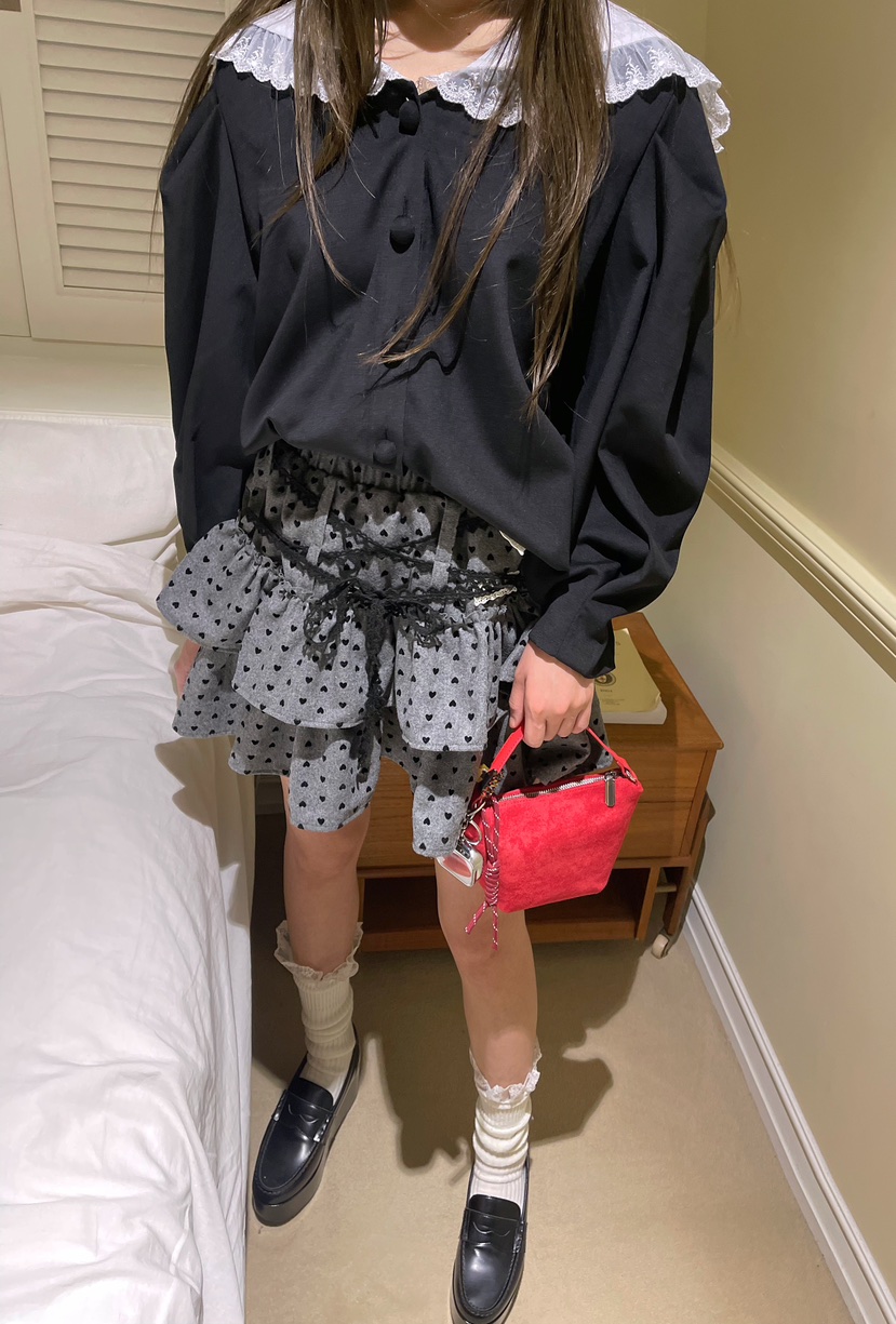 BOUTIQUE-L韓國代購㊣女裝新品熱賣休閑推薦人氣襯衫蕾絲衫BOUTIQUE-L襯衫/蕾絲衫
