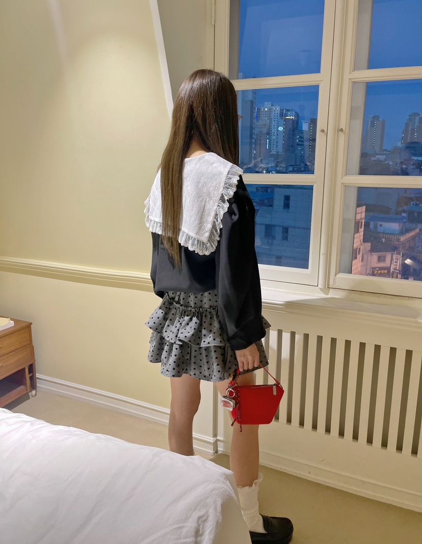 BOUTIQUE-L韓國代購㊣女裝新品熱賣休閑推薦人氣襯衫蕾絲衫BOUTIQUE-L襯衫/蕾絲衫
