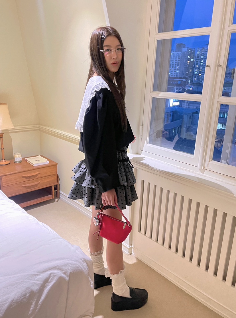 BOUTIQUE-L韓國代購㊣女裝新品熱賣休閑推薦人氣襯衫蕾絲衫BOUTIQUE-L襯衫/蕾絲衫