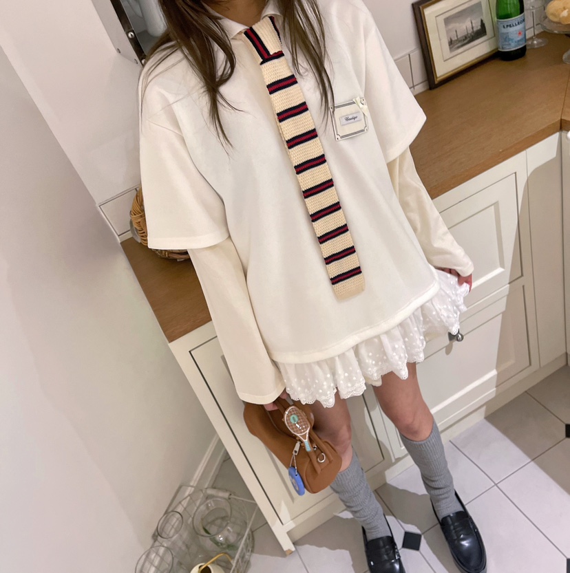 BOUTIQUE-L東大門㊣代購女裝新品推薦人氣休閑衛衣不含領帶BOUTIQUE-L衛衣