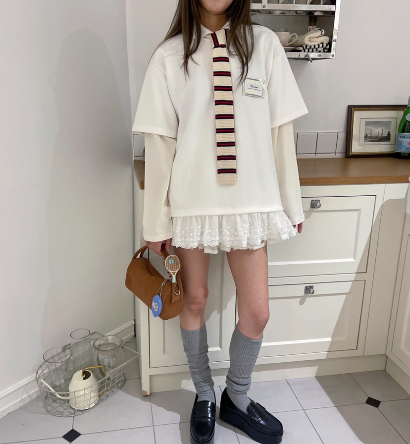 BOUTIQUE-L東大門㊣代購女裝新品推薦人氣休閑衛衣不含領帶BOUTIQUE-L衛衣