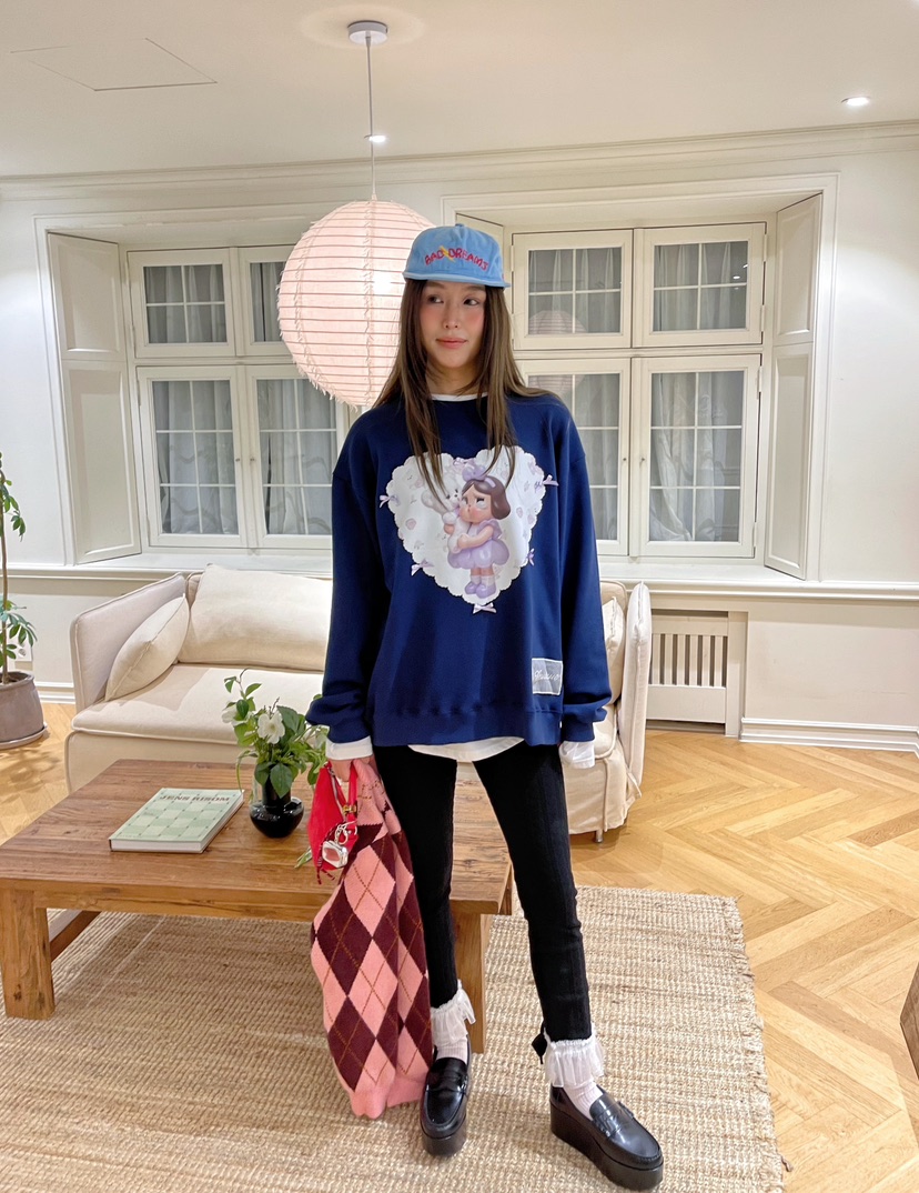 BOUTIQUE-L東大門㊣代購女裝新品時尚推薦25秋冬熱賣職業衛衣BOUTIQUE-L衛衣圖色3