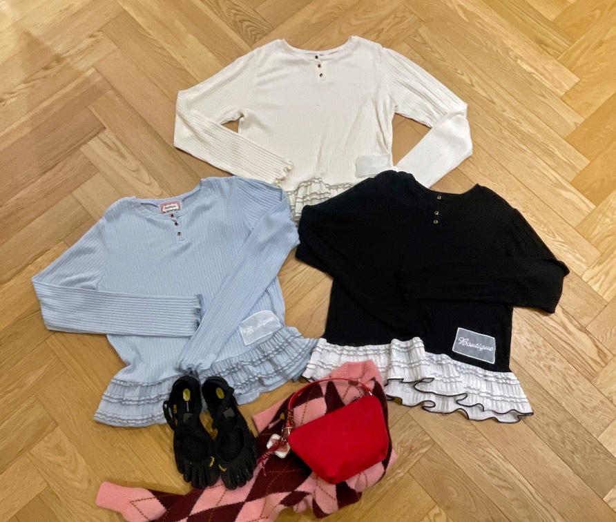 BOUTIQUE-L東大門㊣直郵女士新款職業推薦時尚人氣長袖T恤BOUTIQUE-L長袖T恤