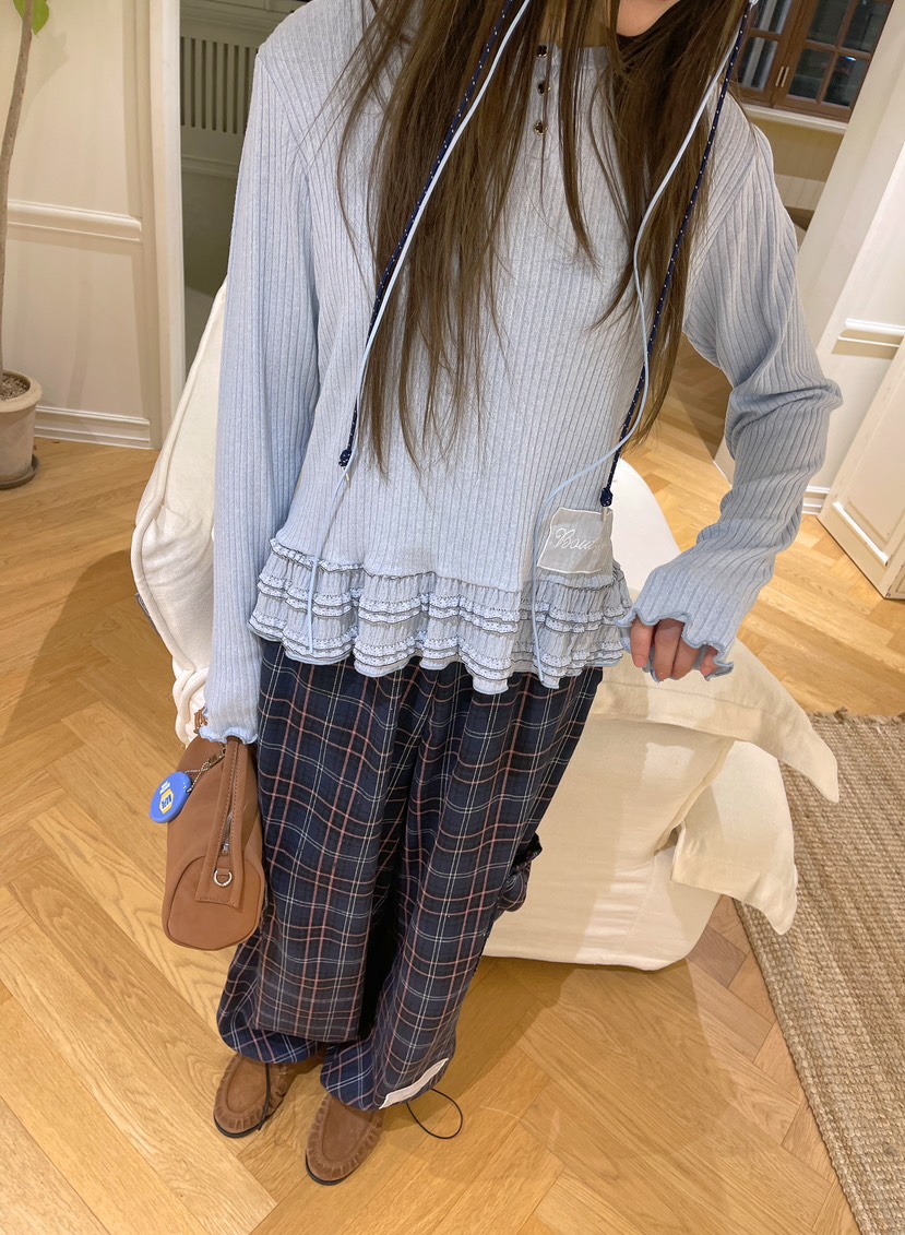 BOUTIQUE-L東大門㊣直郵女士新款職業推薦時尚人氣長袖T恤BOUTIQUE-L長袖T恤