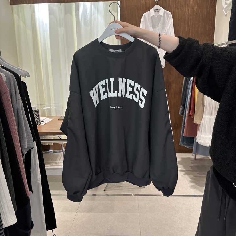 BUCKLE韓國直郵㊣女裝新款25秋冬時尚推薦熱賣職業衛衣尼龍BUCKLE衛衣圖色2