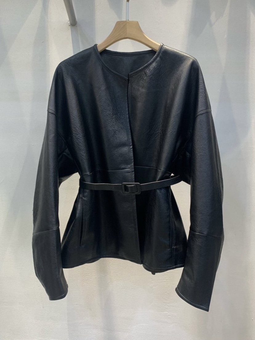 THE SIL韓國代購㊣女裝新品時尚25秋冬休閑夾克含腰帶圓領THE SIL/1 2ILLY夾克