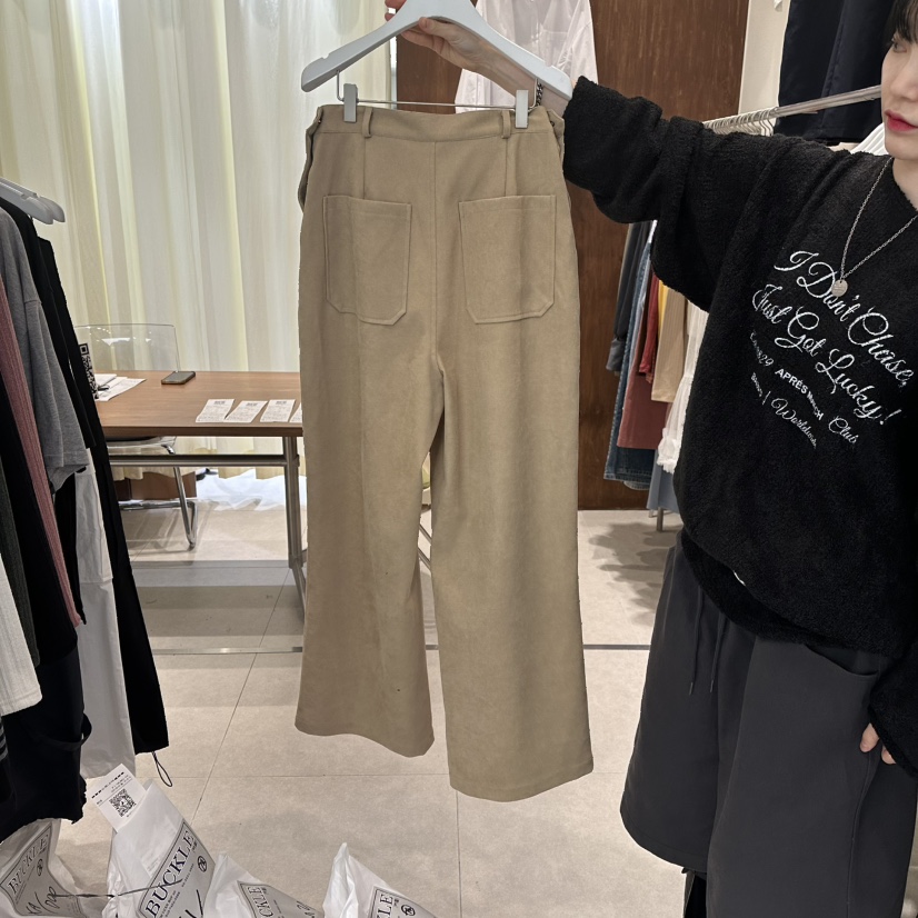 BUCKLE韓國直郵㊣女裝新款時尚25秋冬職業真品熱賣休閑休閑褲BUCKLE休閑褲