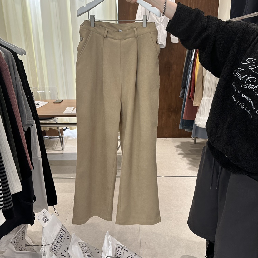 BUCKLE韓國直郵㊣女裝新款時尚25秋冬職業真品熱賣休閑休閑褲BUCKLE休閑褲