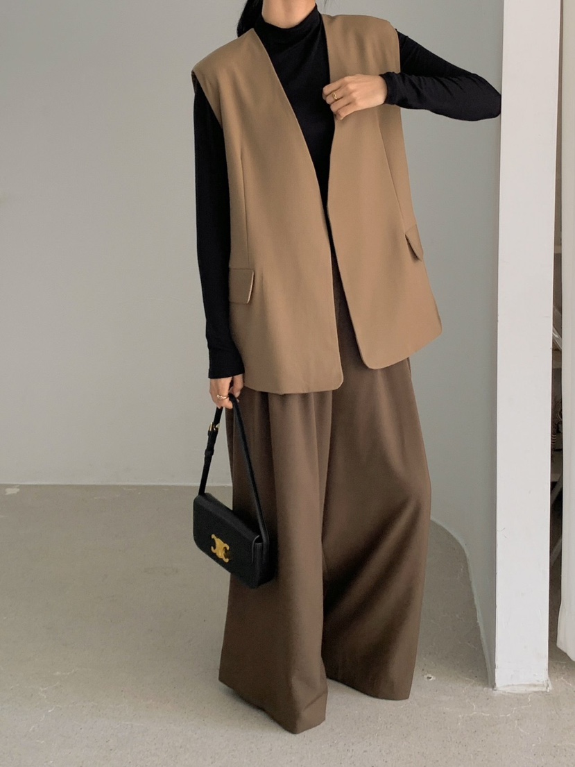 THE SIL韓國直郵㊣女士新品職業推薦熱賣時尚馬甲紐扣背心THE SIL/1 2ILLY馬甲圖色2