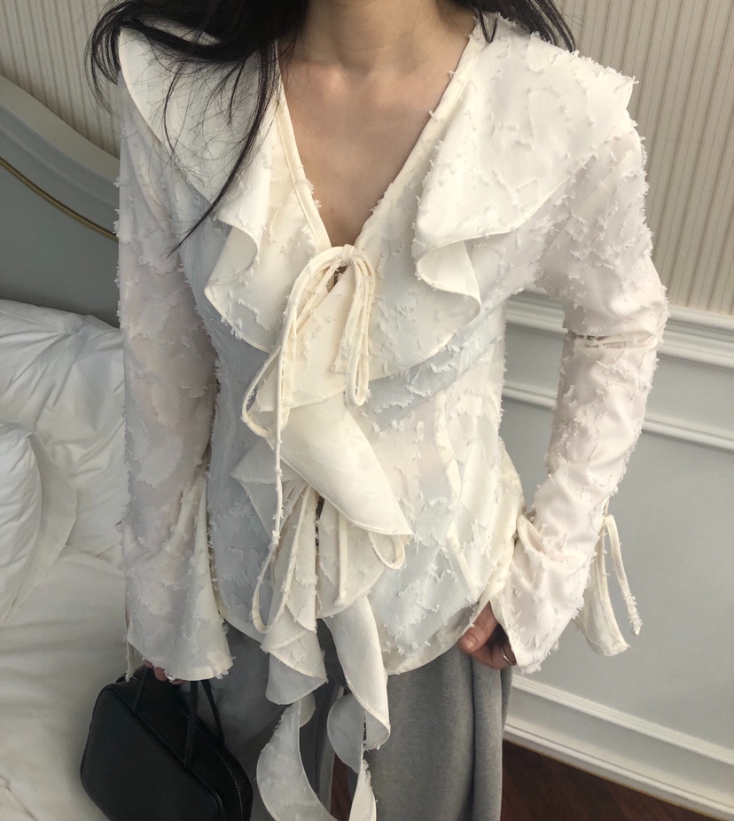 MELTED-P韓國直郵㊣女士新品熱賣真品時尚人氣推薦襯衫蕾絲衫MELTED-P襯衫/蕾絲衫