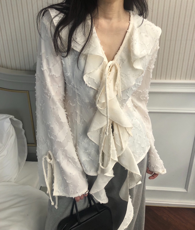MELTED-P韓國直郵㊣女士新品熱賣真品時尚人氣推薦襯衫蕾絲衫MELTED-P襯衫/蕾絲衫