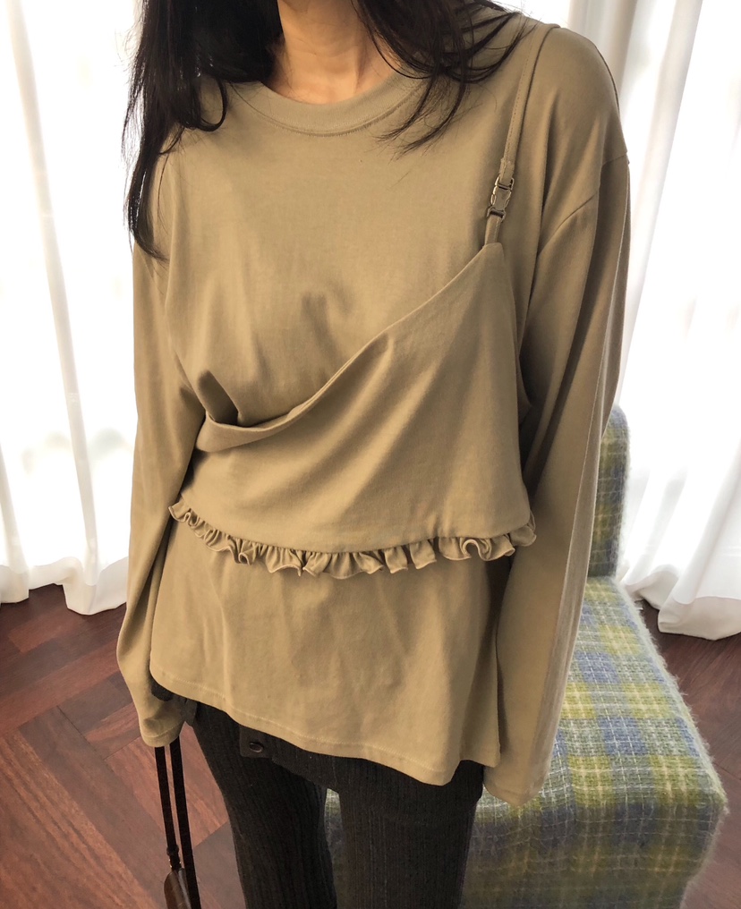 MELTED-P東大門㊣代購女士新品真品推薦熱賣人氣25秋冬長袖T恤MELTED-P長袖T恤圖色2