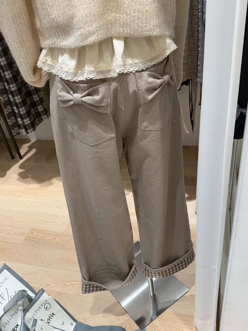 BY CHAPTER東大門㊣直郵女士新品職業真品時尚熱賣休閑褲格紋BY Chapter休閑褲