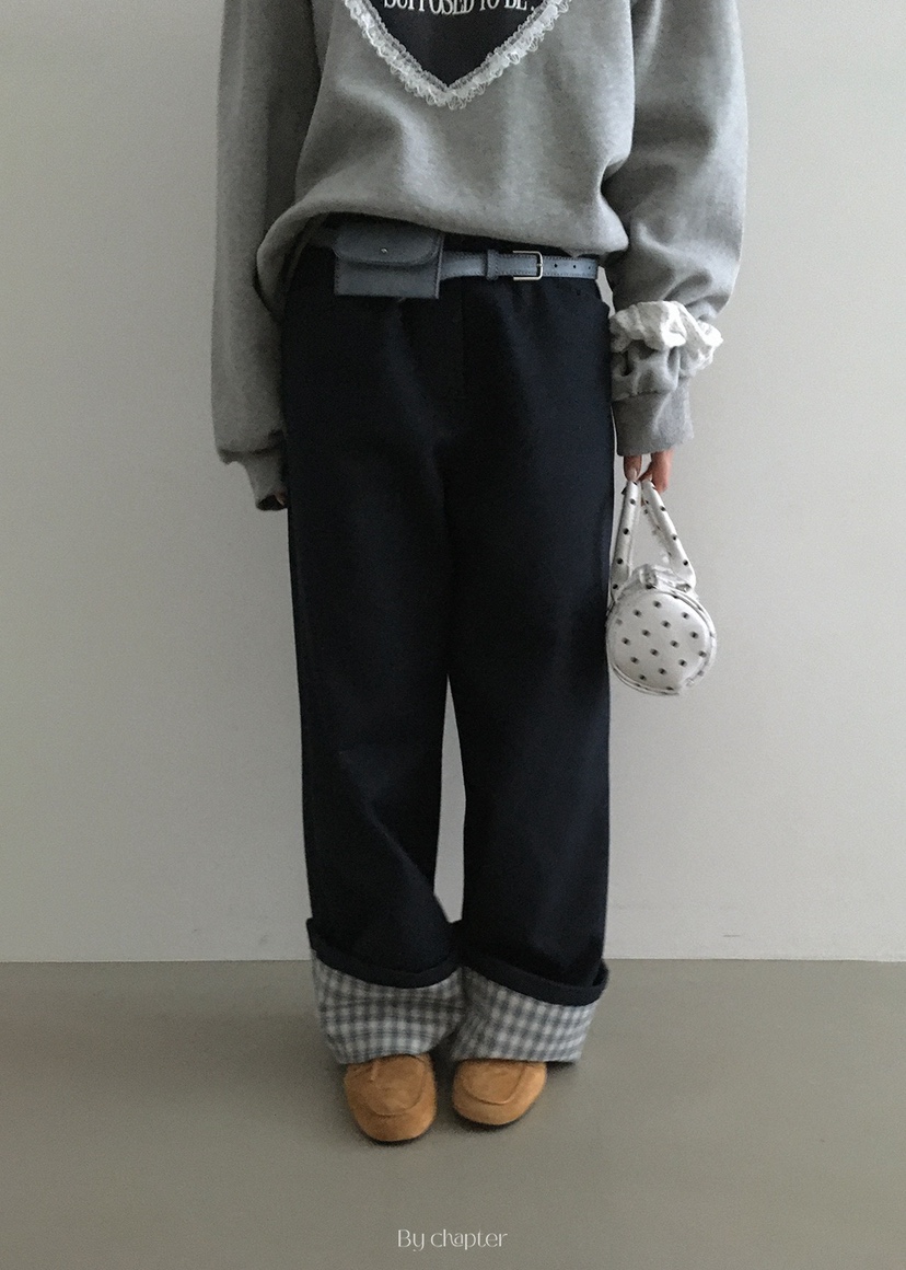 BY CHAPTER東大門㊣直郵女士新品職業真品時尚熱賣休閑褲格紋BY Chapter休閑褲圖色2