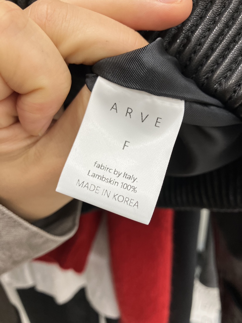 ARVE東大門㊣代購女裝新品休閑25秋冬推薦熱賣真品皮衣小羊皮ARVE皮衣