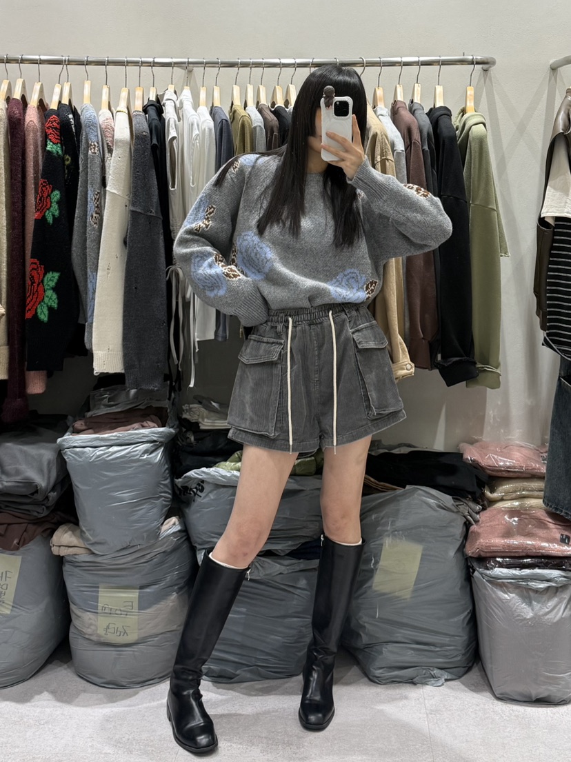 SHIRRING韓國直郵㊣女士新品熱賣時尚職業25秋冬推薦針織衫SHIRRING針織衫