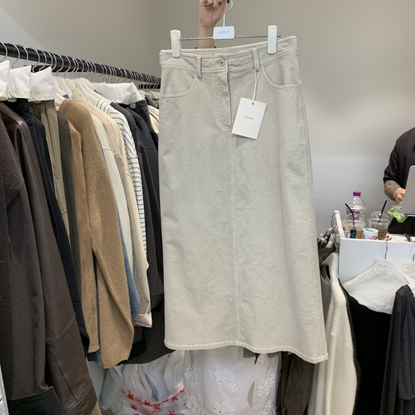 JINSIM韓國代購㊣女裝新品人氣休閑25秋冬熱賣半身裙中短裙JINSIM半身裙/中短裙圖色1