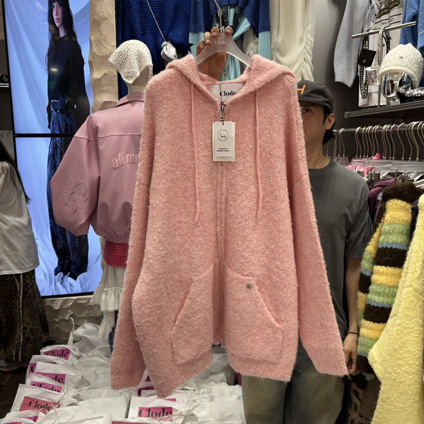 CLODE東大門㊣代購女士新品推薦時尚職業人氣夾克羊毛拉鏈連帽CLODE夾克圖色2