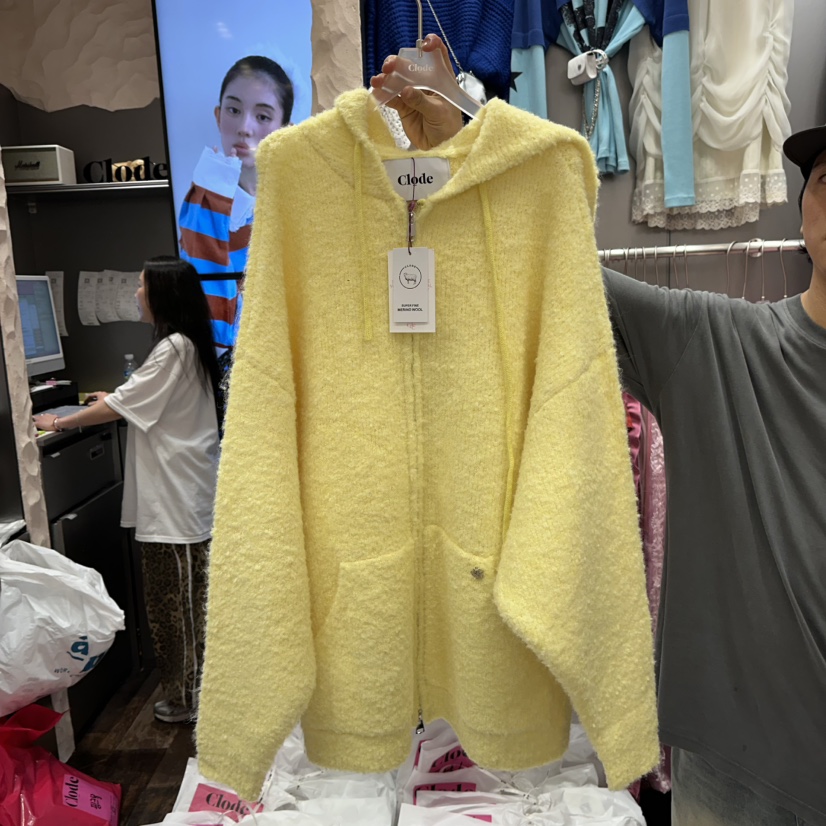 CLODE東大門㊣代購女士新品推薦時尚職業人氣夾克羊毛拉鏈連帽CLODE夾克圖色4