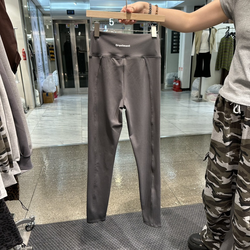 THE LOT韓國代購㊣女士新品推薦25秋冬打底褲鯊魚褲緊身褲開衩THE LOT/	LOT打底褲/鯊魚褲